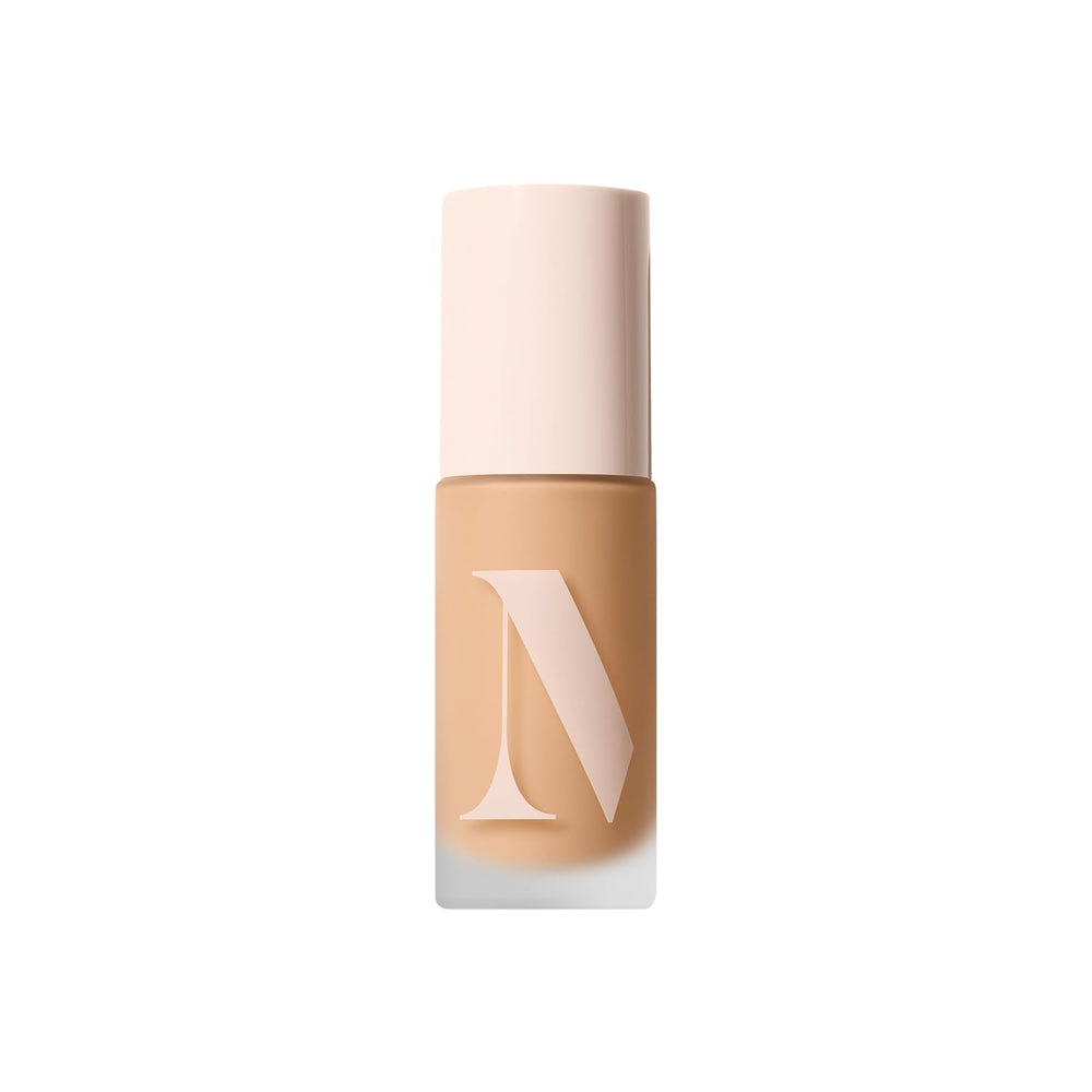Morphe Lightform Dewy Foundation Tan 15N bottle with hydrating, natural radiance for everyday wear.