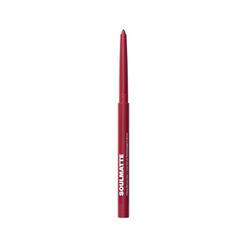 Morphe Soulmatte gel lip liner swatch shows defined shape and matte finish.