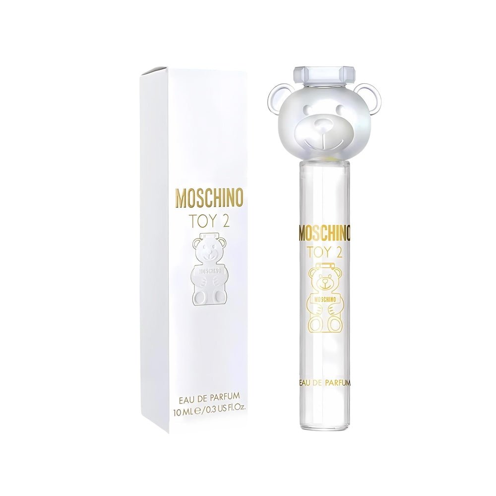 Moschino Toy 2 mini EDP bottle front, travel-ready design for on-the-go fragrance