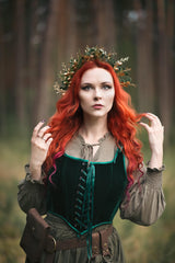 MOSTORY artisan flower crown closeup showcasing craftsmanship and lifelike petals