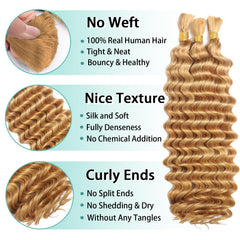 MOTFIN Brazilian Remy hair in caramel honey blonde with vibrant color.