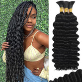 MOTFIN human braiding hair 110g pack for durable, tangle-free boho braids.