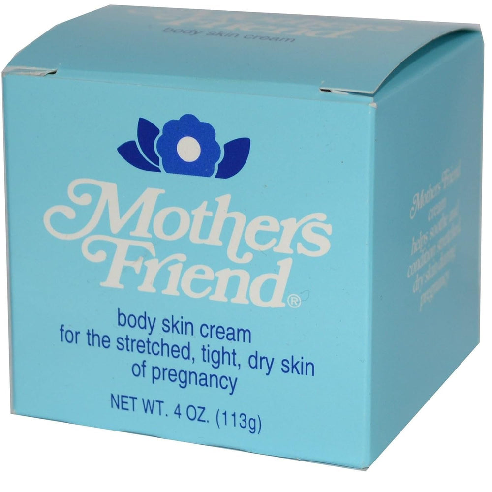 Mothers Cherioll Mothers Friend cream bottle closeup showcases soothing hydration for pregnancy skin.