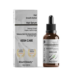 MOUNT BEAUTY serum bottle ready for daily use to support healthier hair