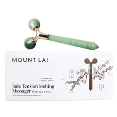 Mount Lai Jade Tension Melting Massager face roller eases facial tension.