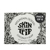 Mountain Ocean Skin Trip Coconut Soap packaging update highlights authenticity.