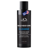Mountaineer Brand Bald Head Wash bottle highlights refreshing scent and daily cleanse.