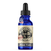 Mountaineer Brand Natural Beard Oil Pine Tar bottle hydrates and conditions dry beards.