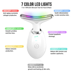 MOYAC face-neck sculpting tool with LED modes for targeted care.