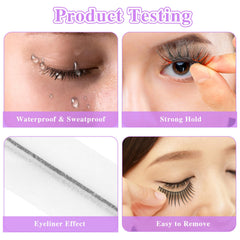 Close-up of Mozeat Lens lashes with a sleek black band