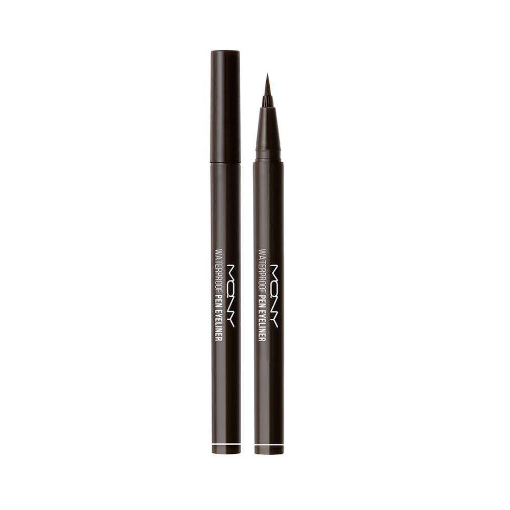 MQNY MacQueen waterproof pen eyeliner Brown Black close-up tip for precise application.