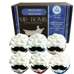 Mr. Bomb Valentines pack shot shows a masculine six-pack gift set