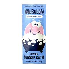 Mr. Bubble original bubble gum scent packet offers nostalgic bath fragrance.
