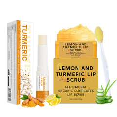 MrCuvaryas lemon turmeric lip scrub tub for gentle exfoliation and smoother lips