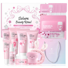 MrCuvaryas Sakura skincare set overview for a complete routine and glowing skin