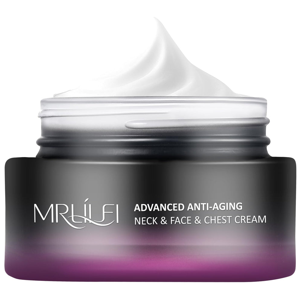 MRLILEI neck cream bottle highlights 4-in-1 care for neck and décolletage