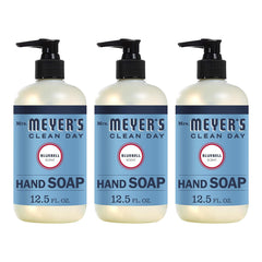 Mrs. Meyer's Bluebell hand soap bottle with garden fragrance for gentle cleansing
