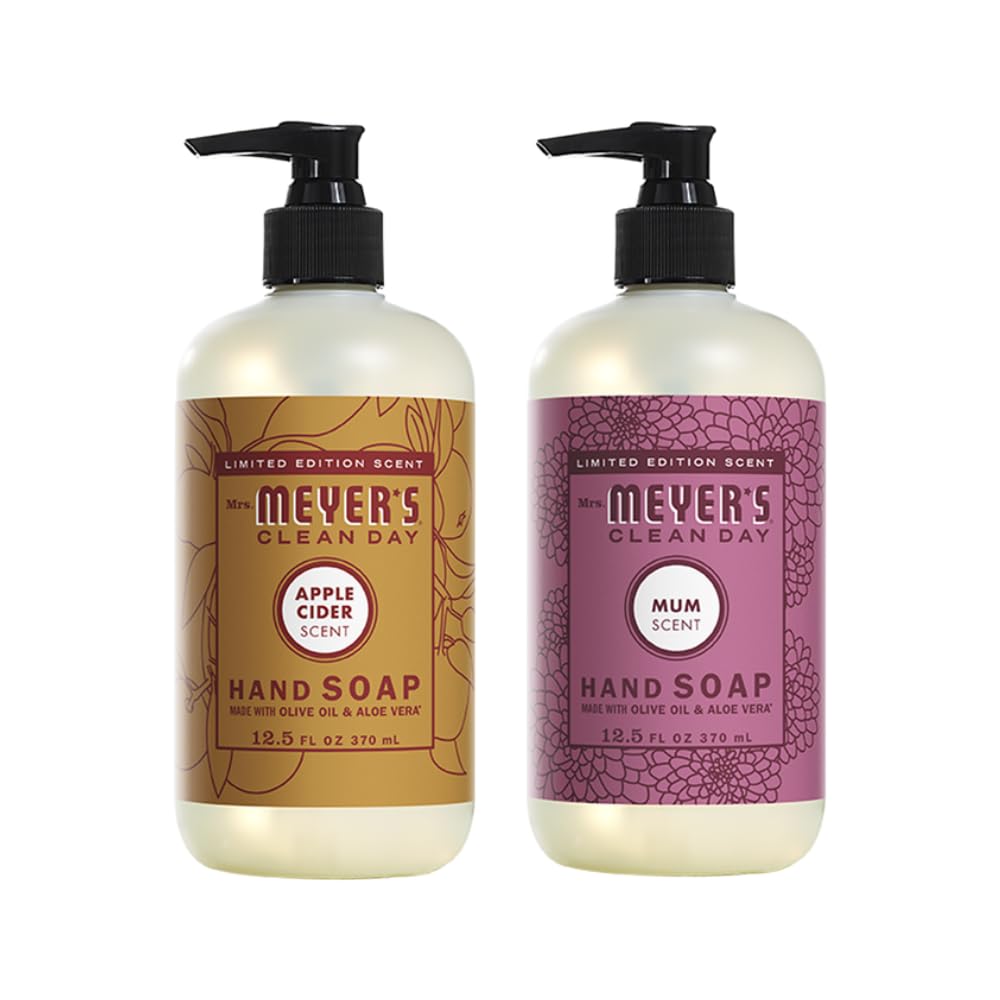 Mrs. Meyer's Clean Day Acorn Spice bottle front view, ideal for seasonal kitchen or bath decor.