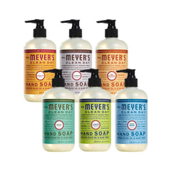Mrs. MEYER'S Clean Day Clementine hand soap bottle with bright citrus aroma.