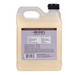 Creamy lather forms on hands after using Mrs. Meyer's Lavender hand soap.
