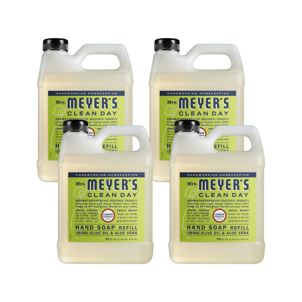 Mrs. Meyer's Clean Day Lemon Verbena bottle front with bright citrus scent.