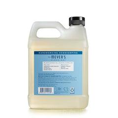 Mrs. Meyer’s Clean Day Rainwater label close-up showing fresh scent details.