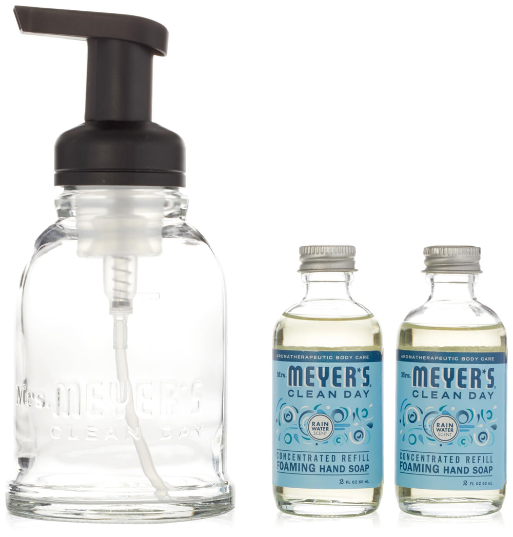 Mrs Meyer's Foaming Hand Soap Starter Kit packaging, ideal for trying at home