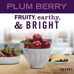 Close-up of Plum Berry hand soap lather on fingertips