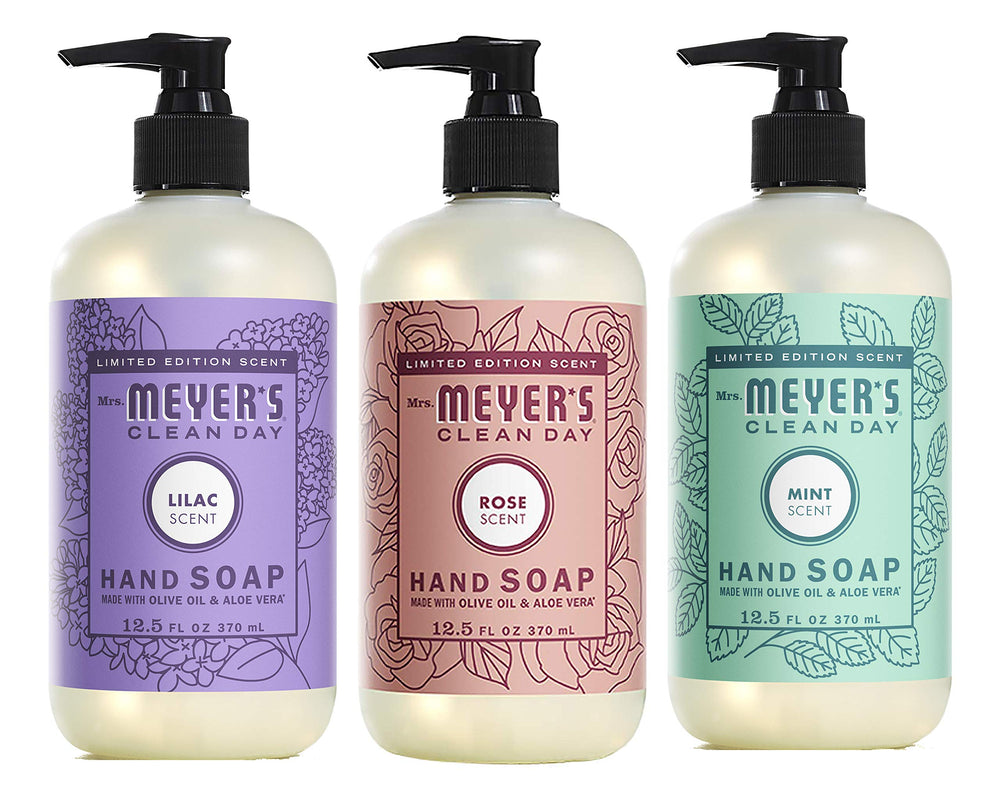 Savon pour mains à la rose de Mrs. Meyer's, parfum floral pour une fraîcheur durable