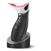 Ms.W red light therapy face massager front view, supports subtle skin tightening.