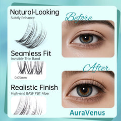 MSCICI AuraVenus.03 invisible band lashes blend seamlessly with natural lashes.