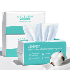 MSOEUESO soft dry wipe for gentle facial cleansing and makeup removal