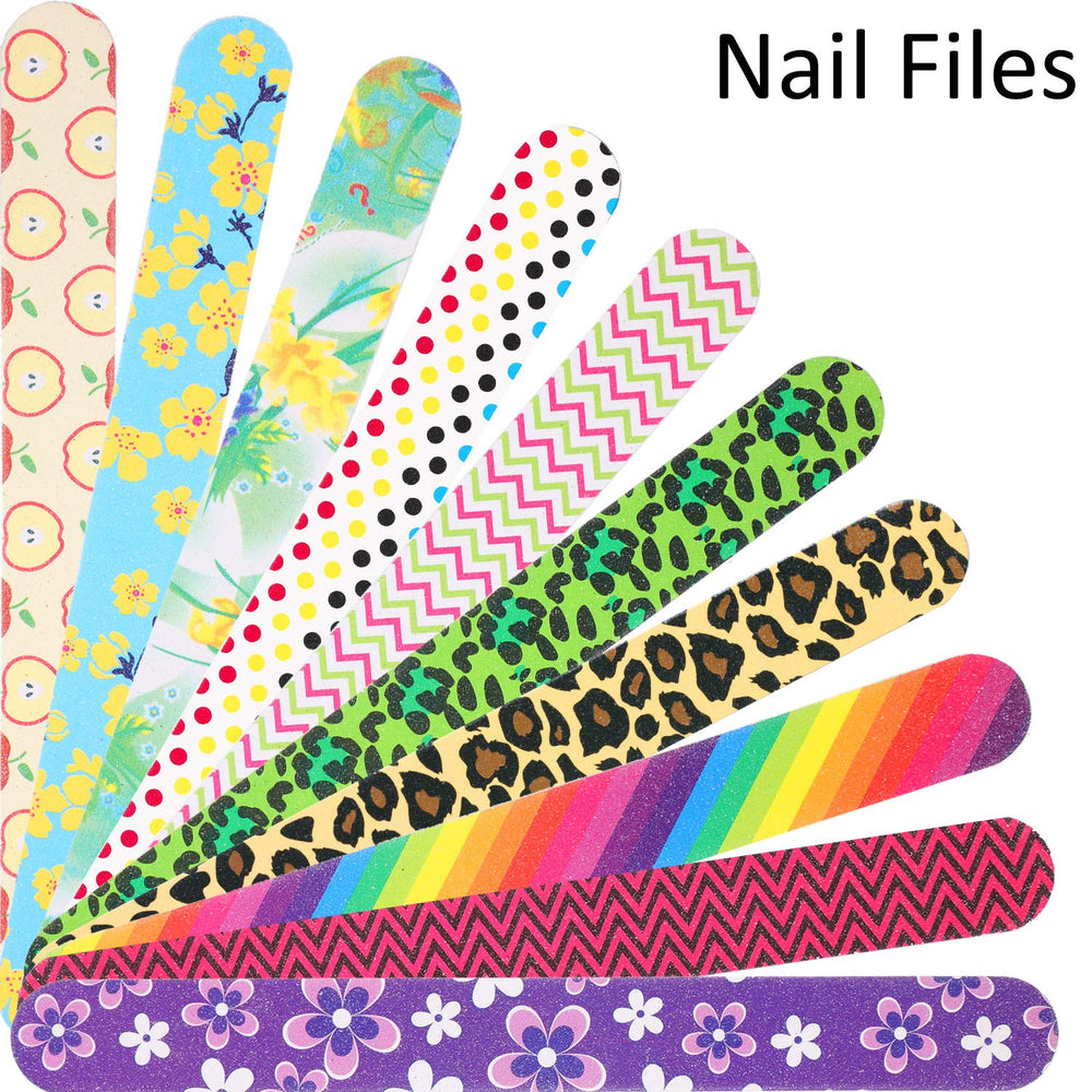 Mudder colorfully printed double-sided nail file provides precise shaping at home.