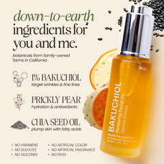 Mudita Earth chia seed oil ingredient emphasizes radiance and nourishment.