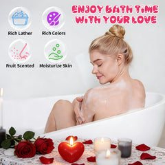 MUFEIRUO bath-time fizz releases color and gentle bubbles for a soothing home spa
