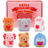 MUFEIRUO valentines bath bombs with animal-heart design for a playful, relaxing bath