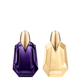Mugler Alien mini set bottle front, ideal travel-size fragrance for on-the-go appeal.