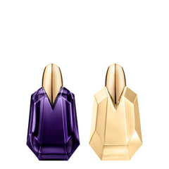Mugler Alien mini set bottle front, ideal travel-size fragrance for on-the-go appeal.