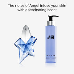 Blue gel lather from Mugler Angel provides a refreshing, scent-rich shower.