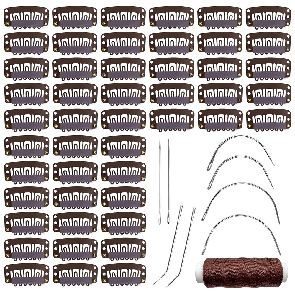 MUIIGOOD 32mm hairpieces snap clips for secure wig extensions.