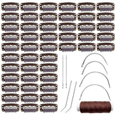 MUIIGOOD 32mm hairpieces snap clips for secure wig extensions.