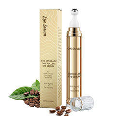 MUOCOBU caffeine eye serum bottle brightens under-eye area