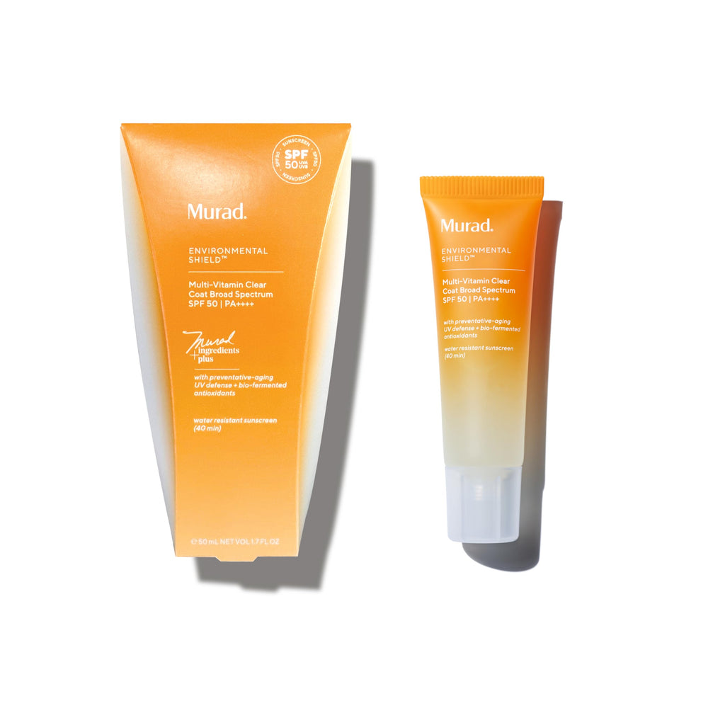 Murad Multivitamin Clear Coat SPF 50 bottle front showing sun protection