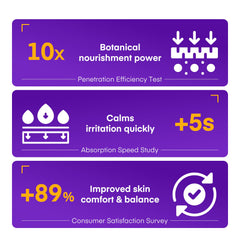 Murasaki Beauty bottle label zoom highlights quality ingredients for clean aftercare