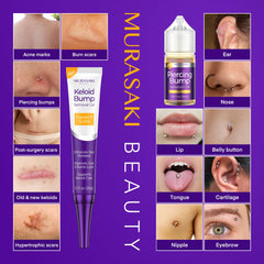 MURASAKI BEAUTY Piercing care set packaging highlighting two-step routine