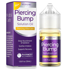 Murasaki Beauty piercing bump solution oil bottle 30ml for soothing irritation and healing support