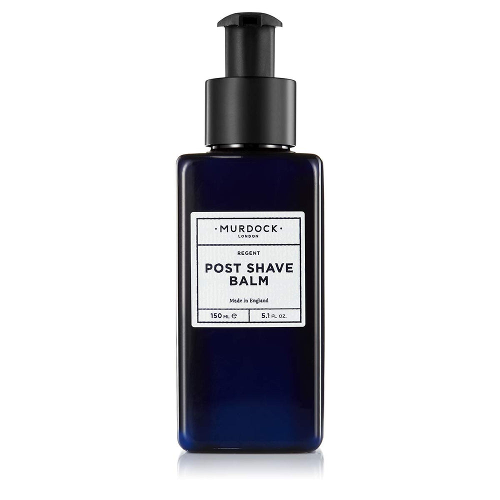 Murdock London Post Shave Balm bottle shows lightweight, soothing hydration.
