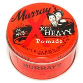 Murray's Extra Heavy Pomade bottle close-up highlighting strong hold