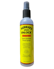Murray's Unlock Spray mist on braids enables easier loosening during removal.