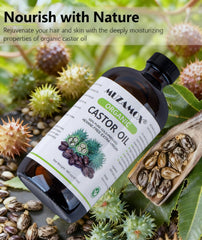 MUZAMOX Castor Oil for eyelashes, potentially promoting fullness with regular use.